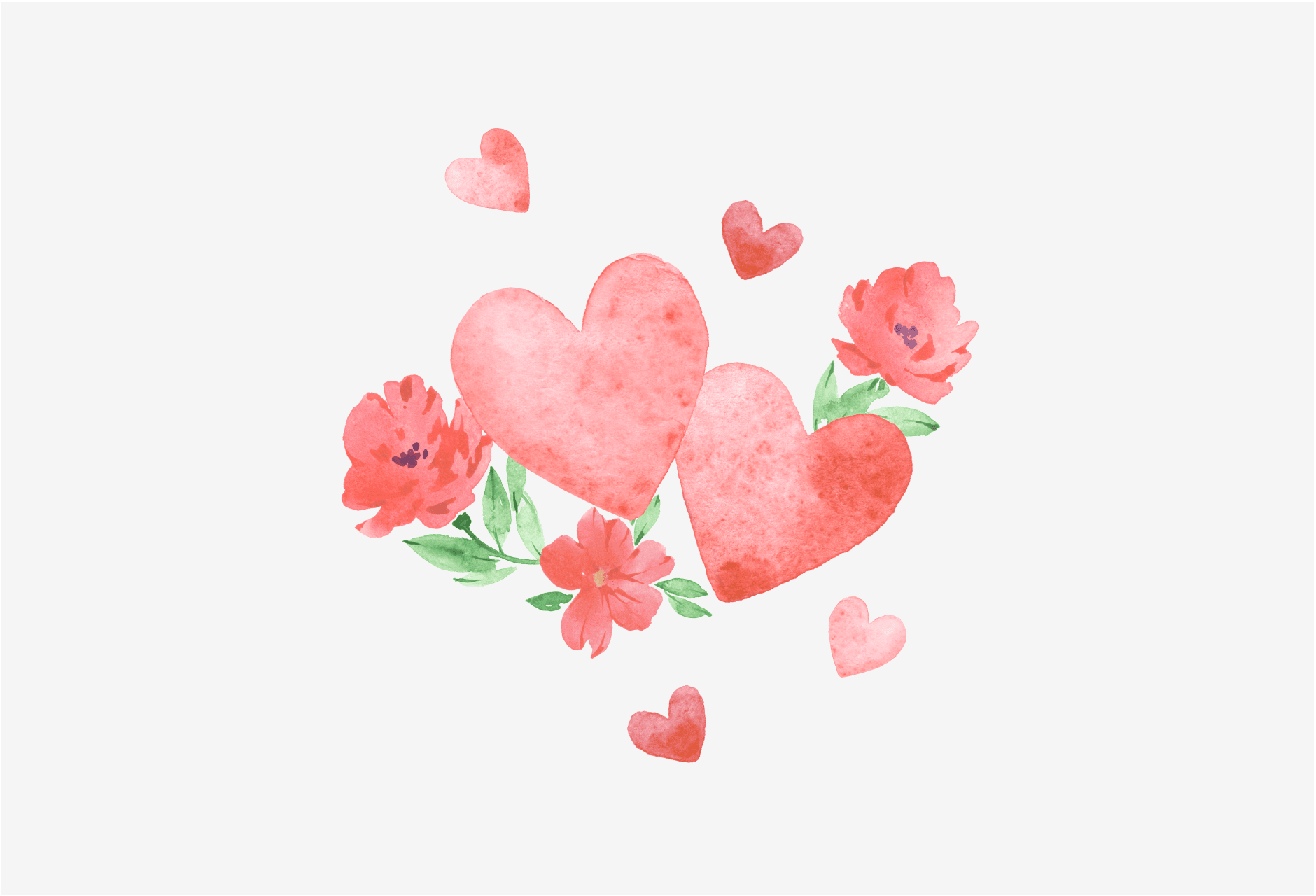 Watercolor Hearts